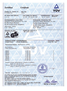 Hydraulic Bottle Jack CE&TUV Certificate